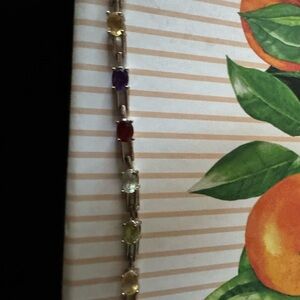 925 silver gemstones bracelet